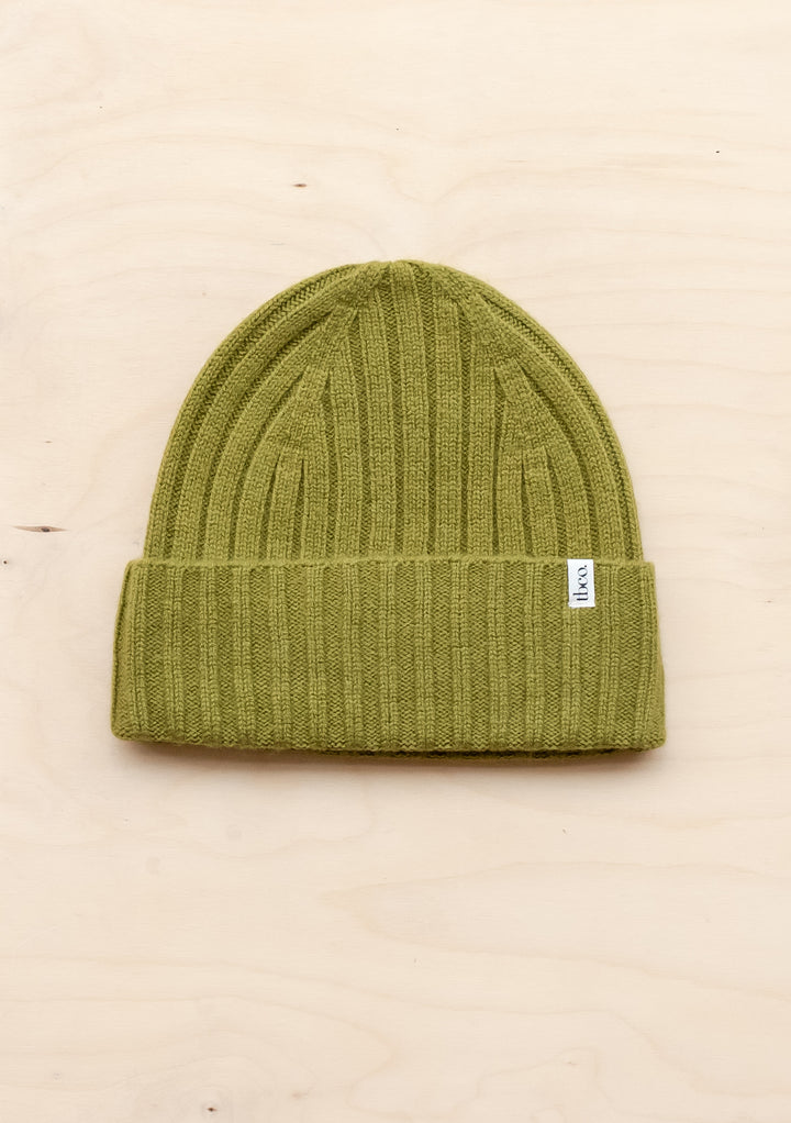 Cashmere & Merino Beanie in Olive