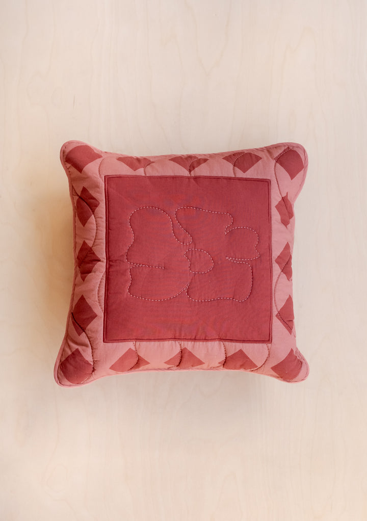 Quilted Cushion Cover in Flora