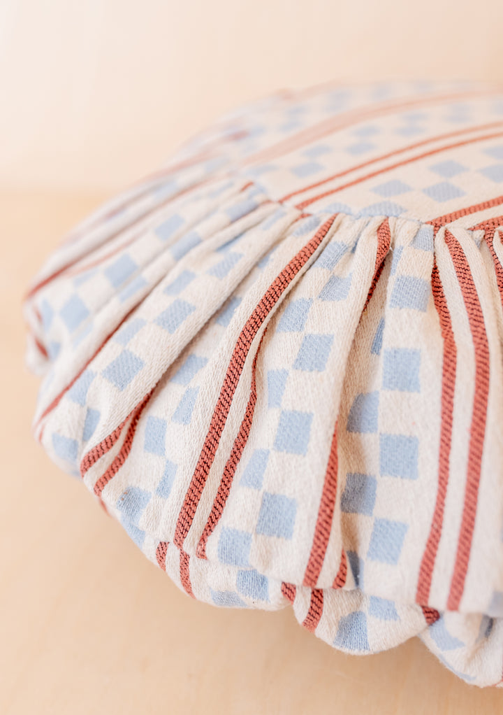 Blue Stripe Cotton Cushion Cover