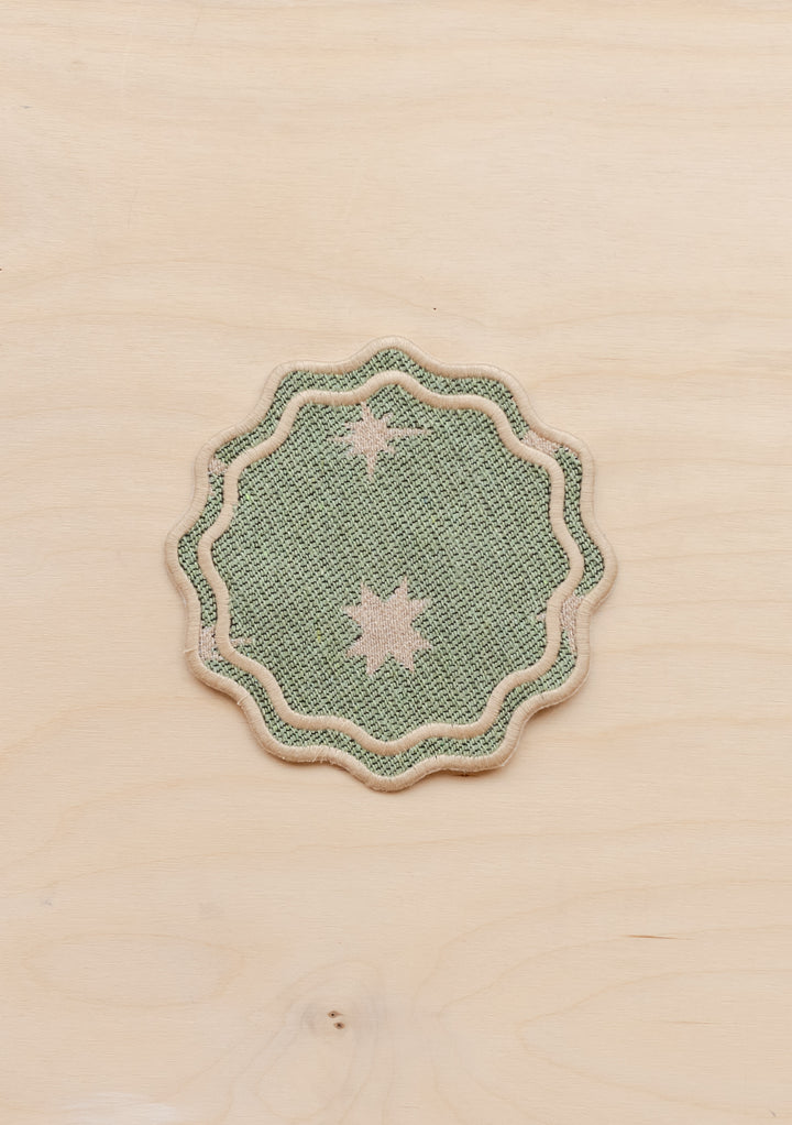 Lot de 2 sous-verres en coton Sage Celestial