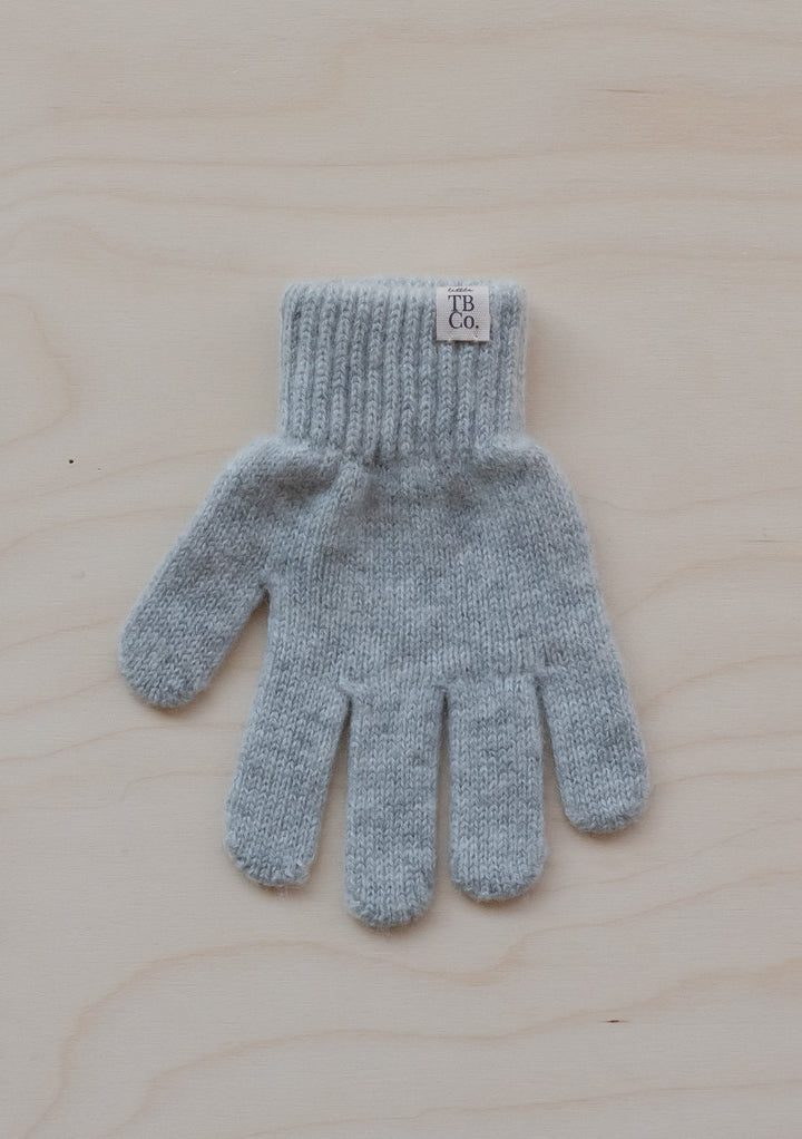 Cashmere & Merino Kids Gloves in Grey Melange