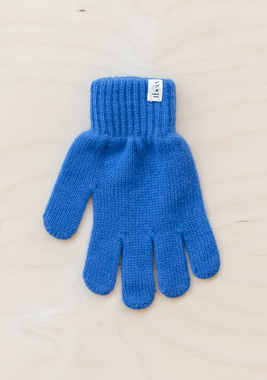Merino Wool Kids Gloves in Blue