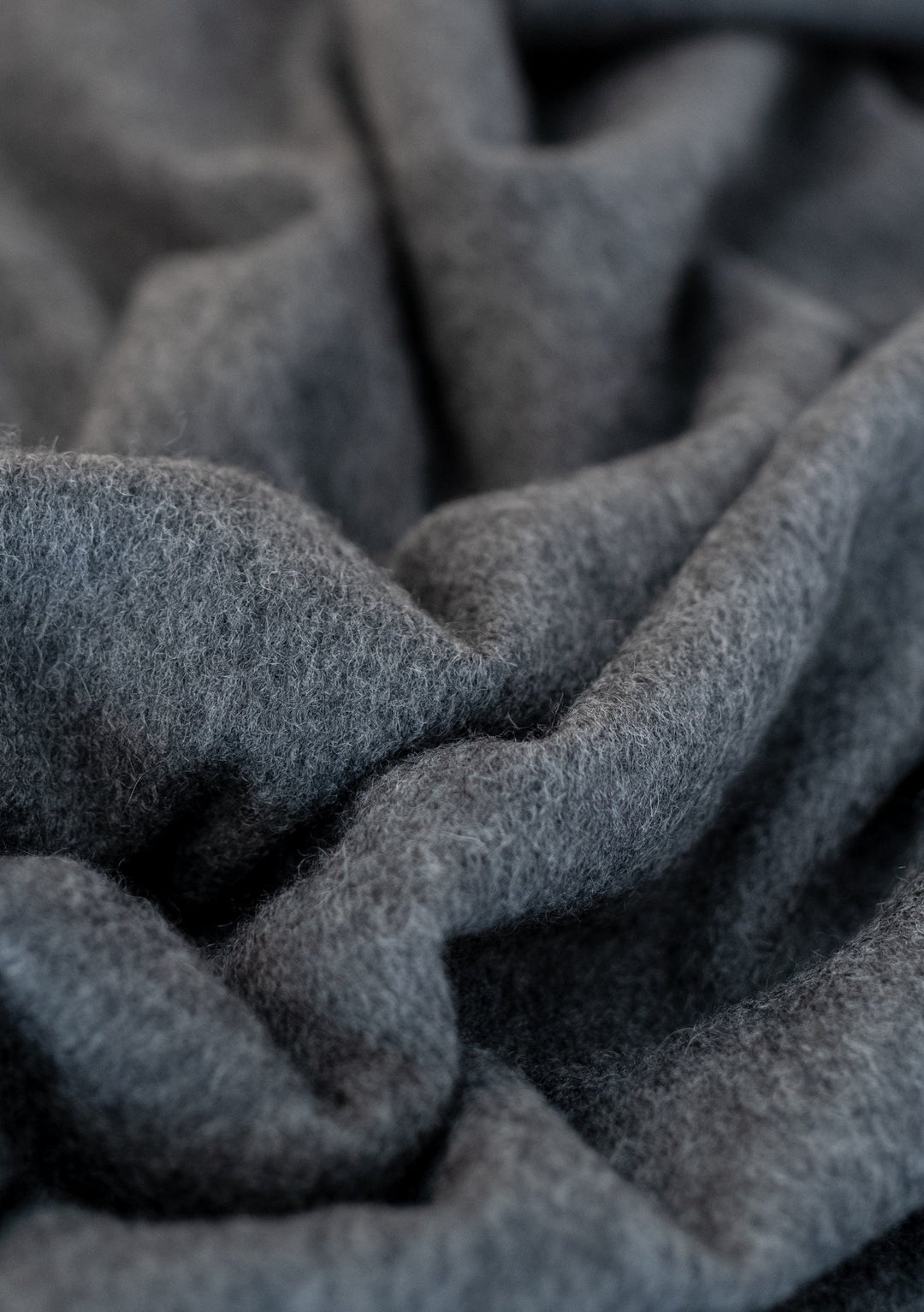 Cashmere Blanket Scarf in Charcoal Melange