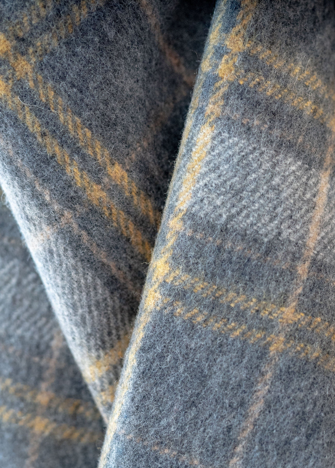 Sample Sale Recycled Wool Blanket in Charcoal Shadow Check