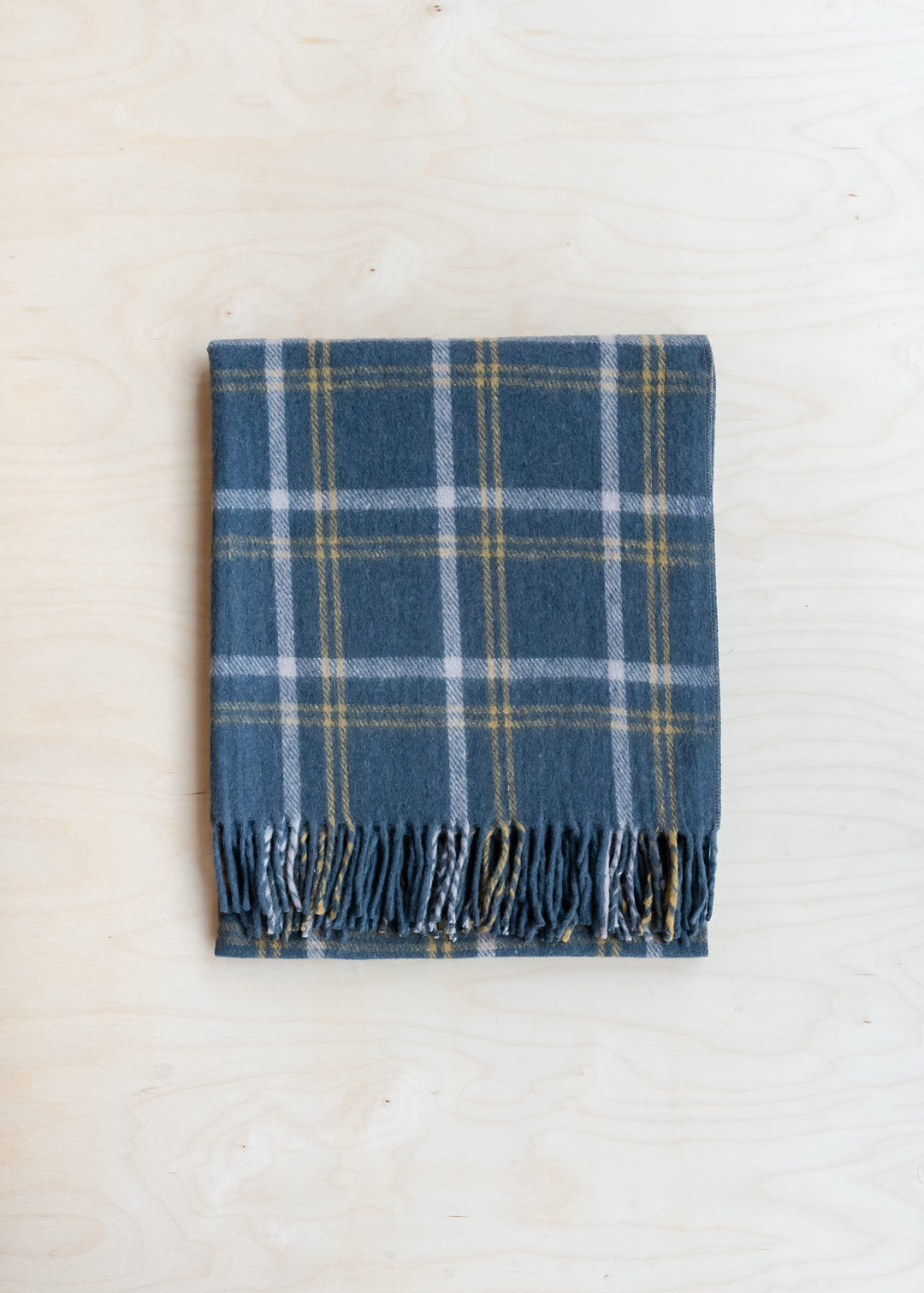 Sample Sale Recycled Wool Blanket in Shale Munro Check