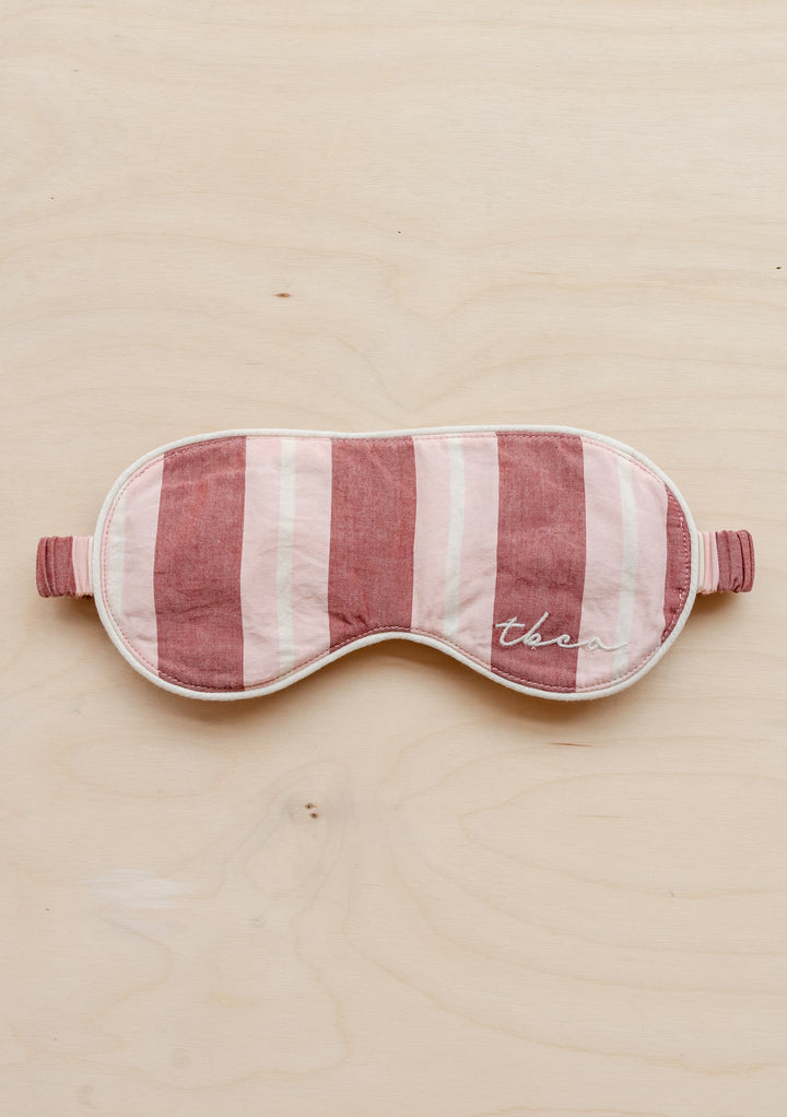 Sample Sale Cotton Eye Mask in Red Stripe