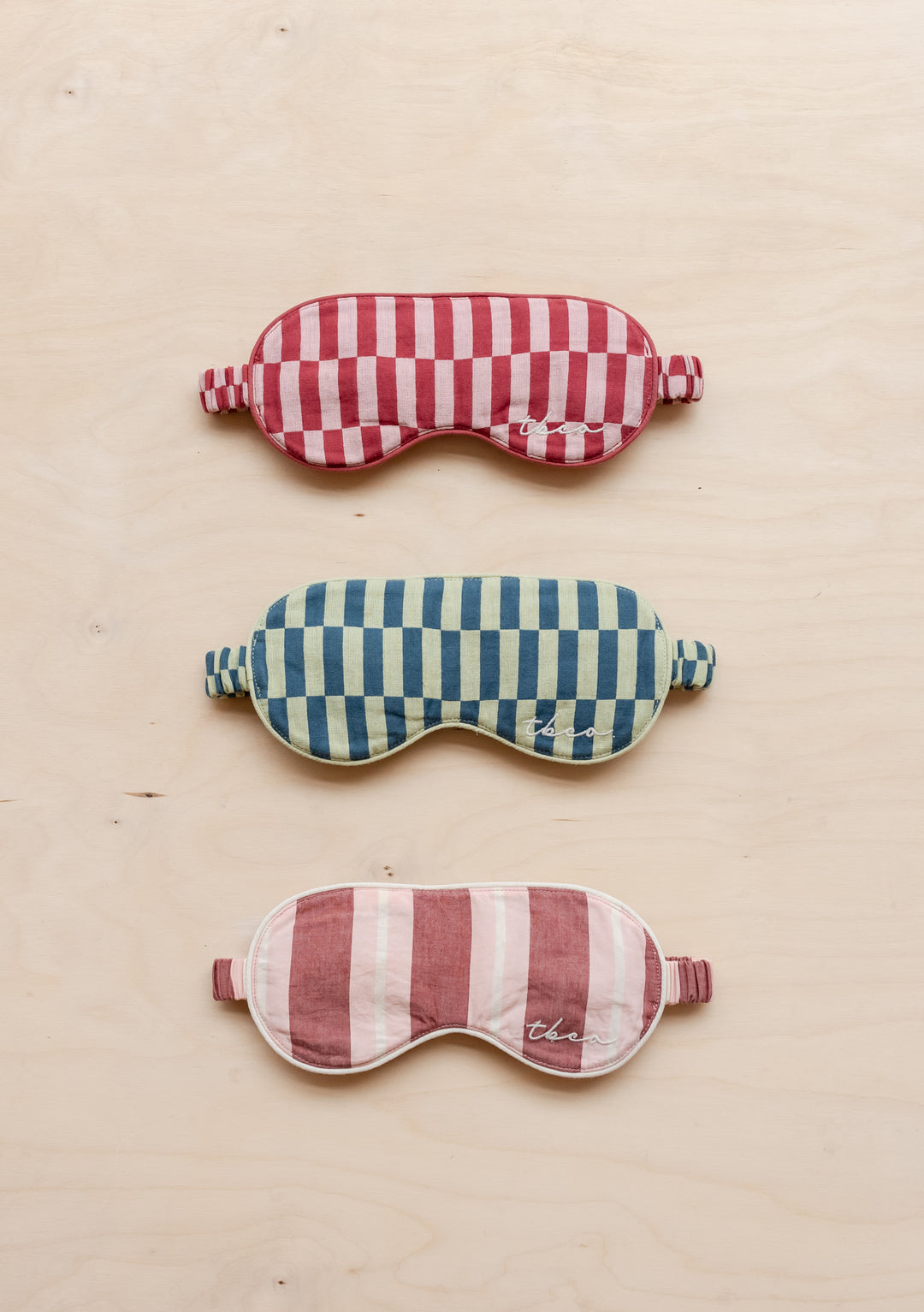 Cotton Eye Mask in Red Stripe