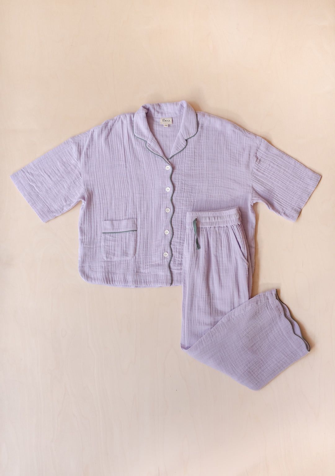 Pyjama en coton lilas