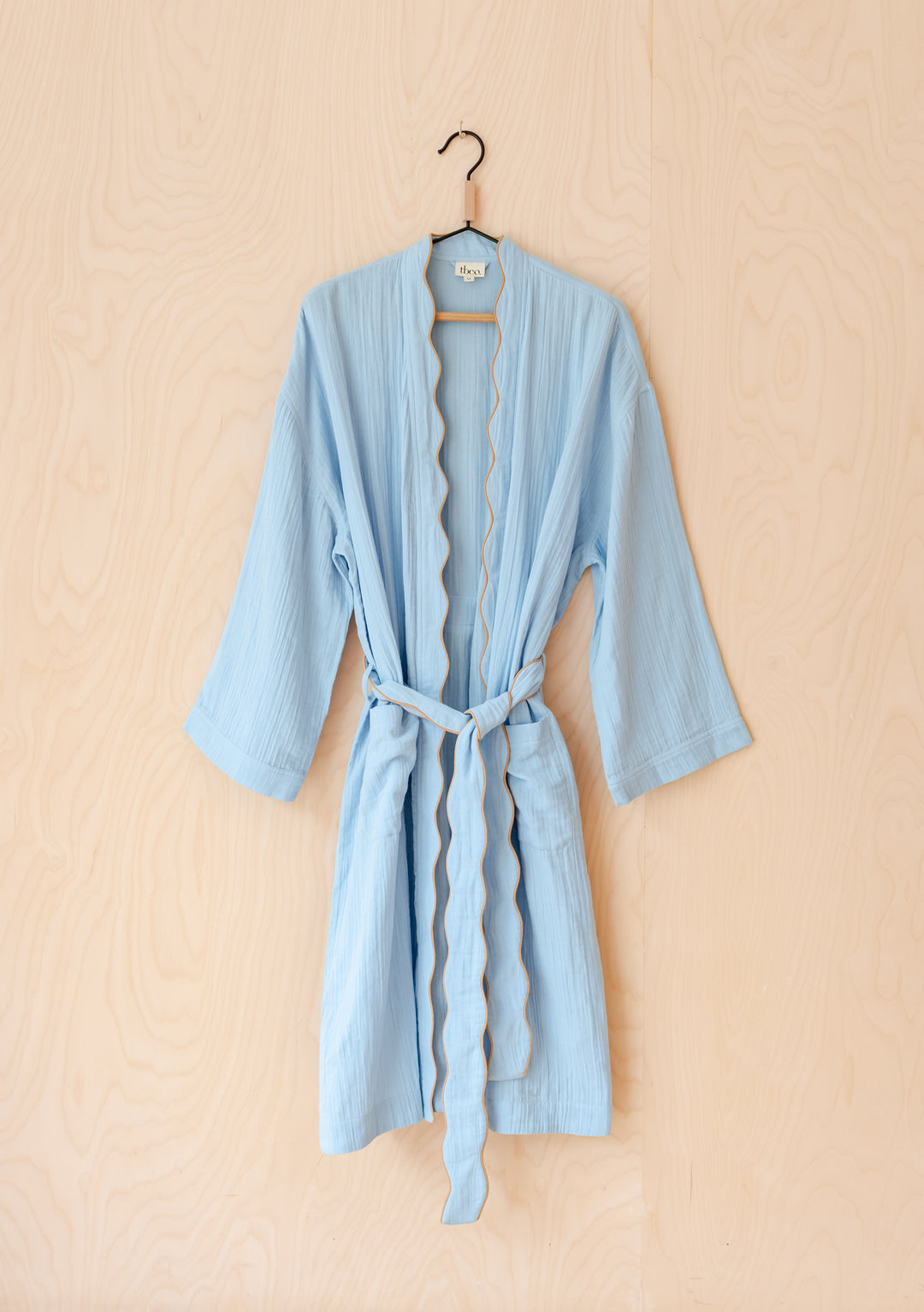 Robe en coton en pétoncle bleu