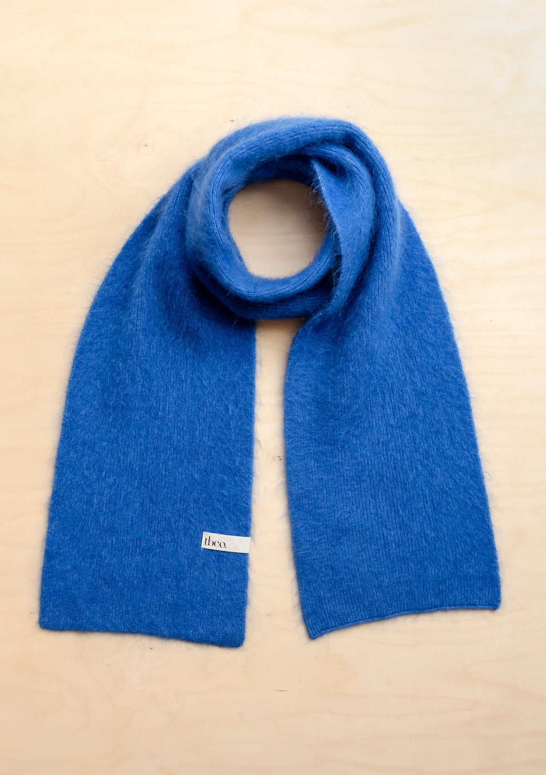 Schal aus Mohair und Wolle in Blau