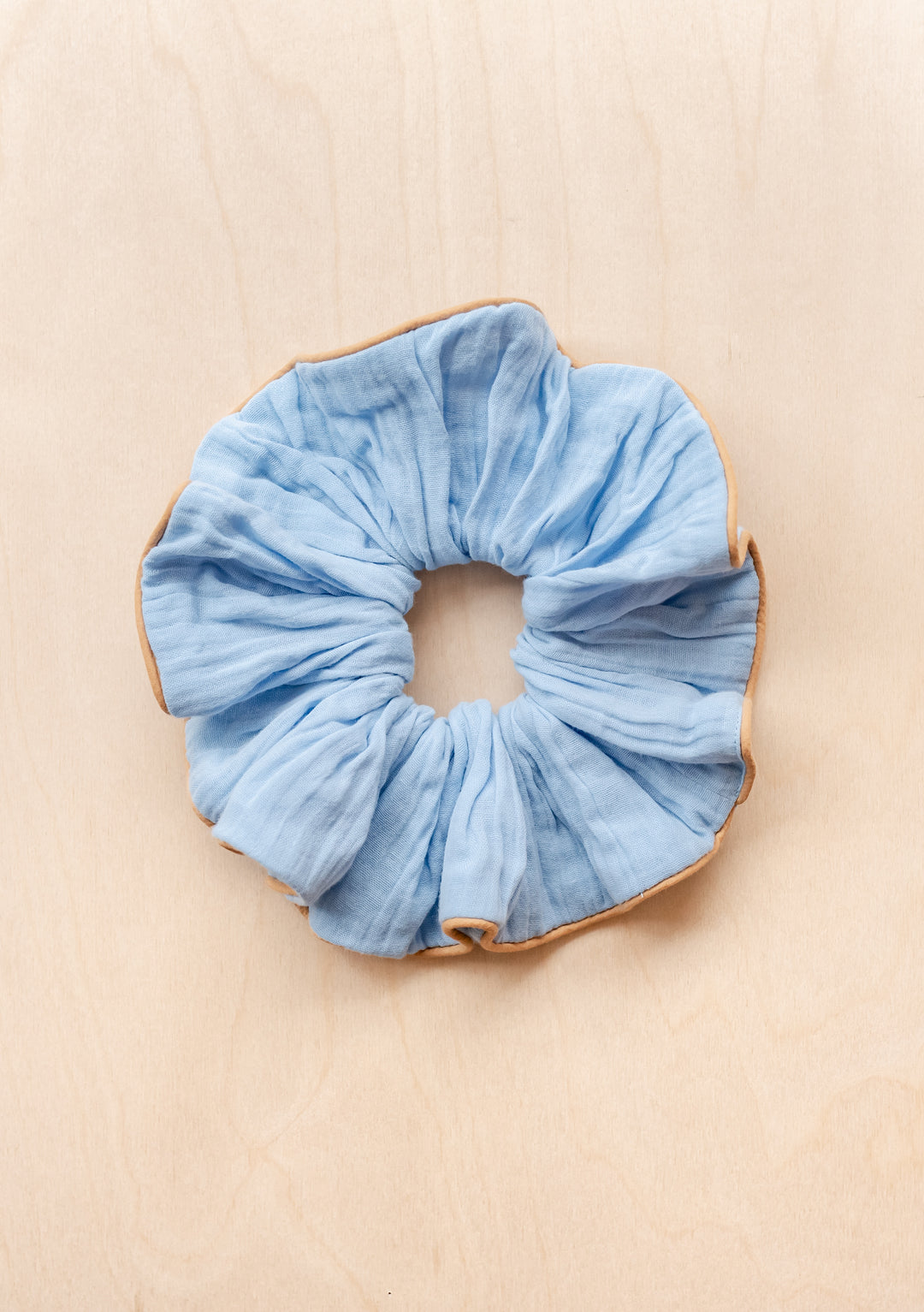 Cotton Oversized Scrunchie in Blue