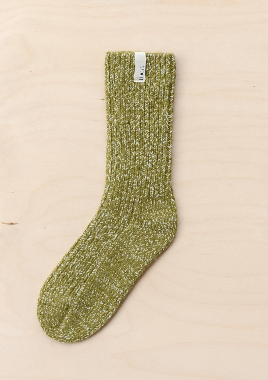 Chaussettes en cachemire et mérinos pour hommes en couleur olive mouchetée