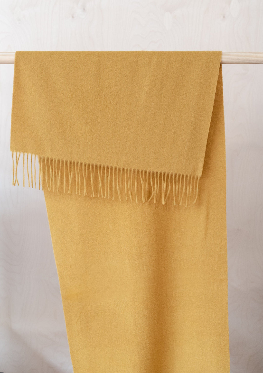 Lambswool Oversized Scarf in Mustard