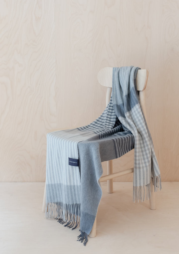 Cashmere Small Blanket in Pebble Soft Check