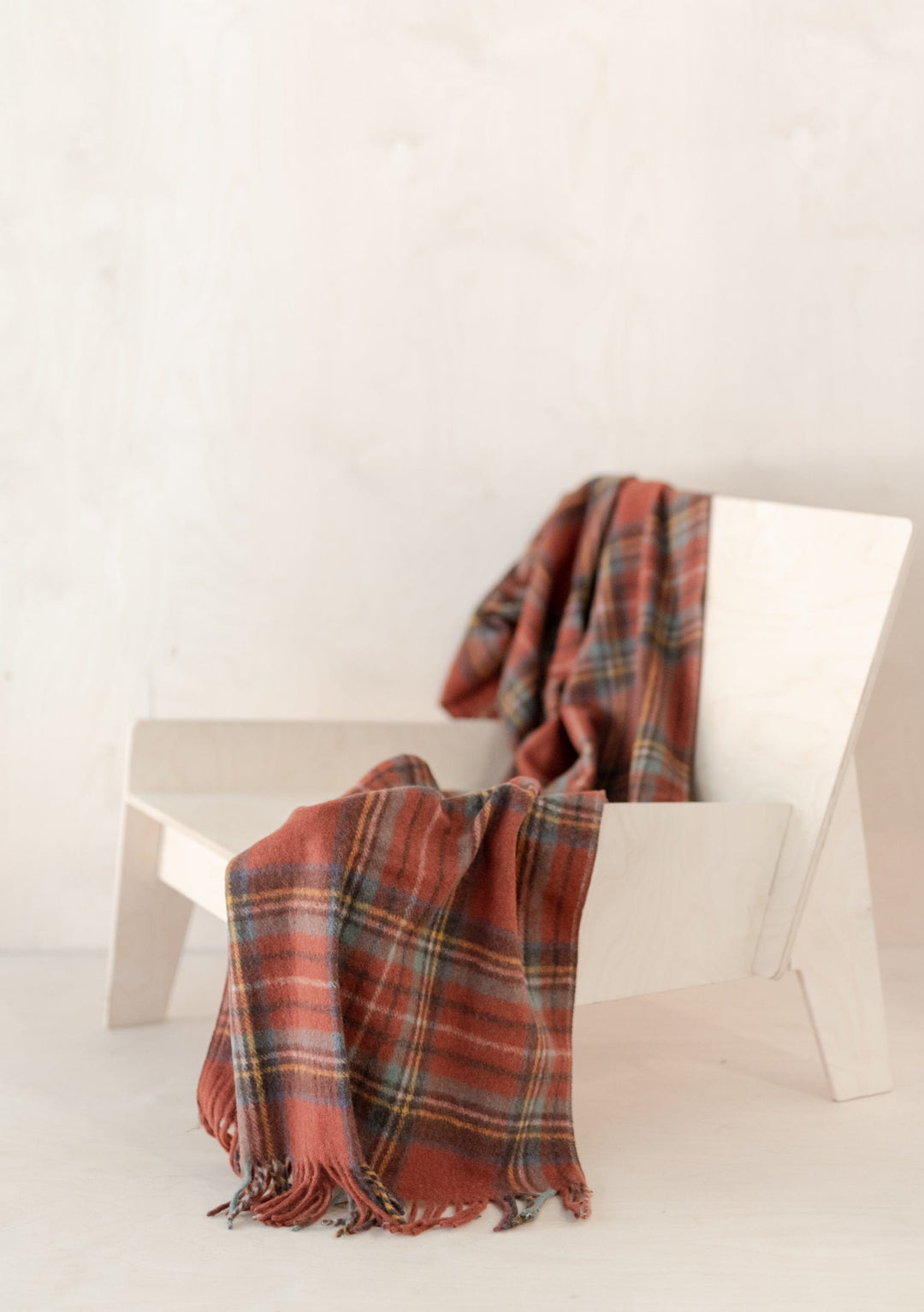 Recycled Wool Small Blanket in Stewart Royal Antique Tartan