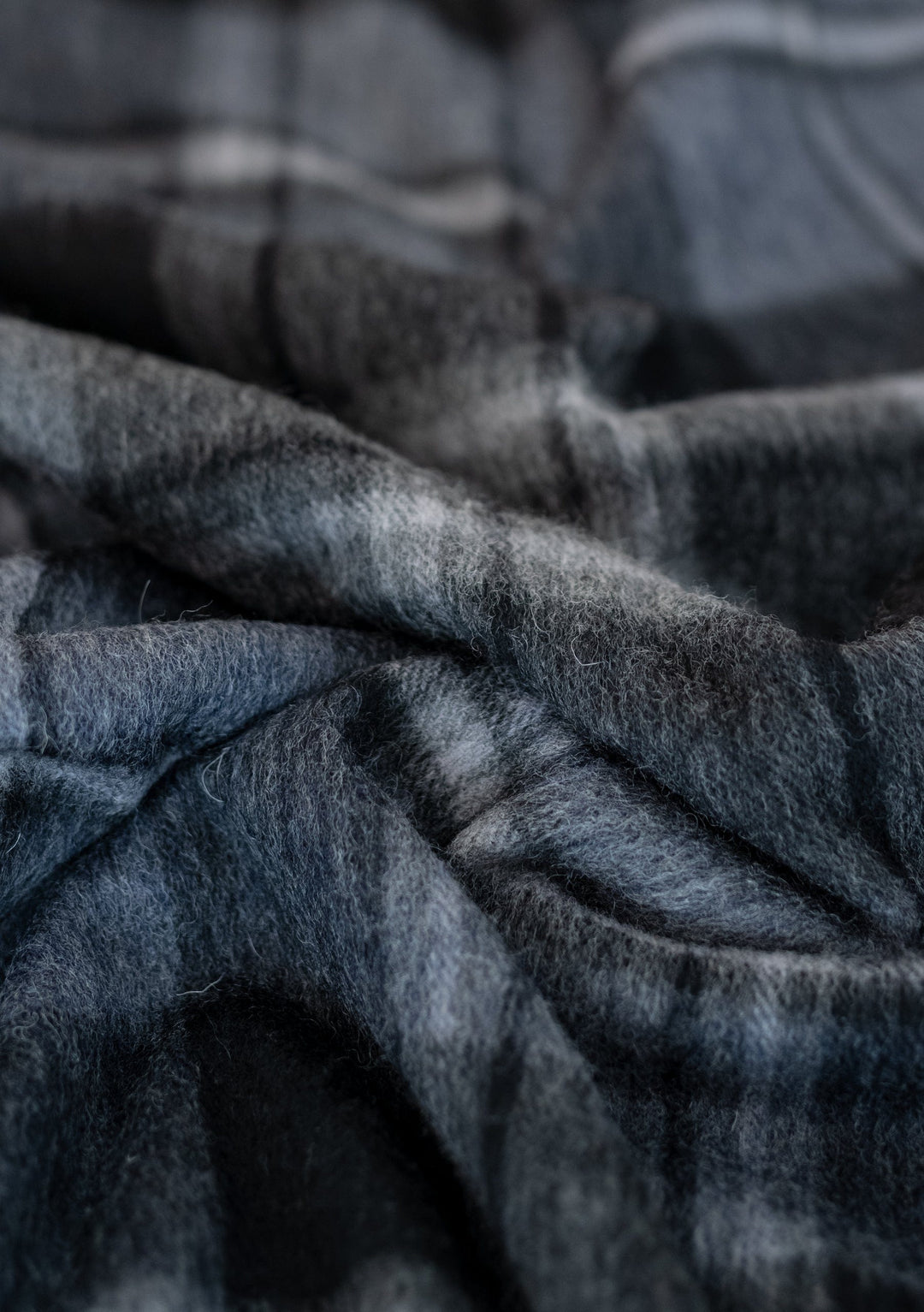 Lambswool Knee Blanket in Macrae Grey Tartan
