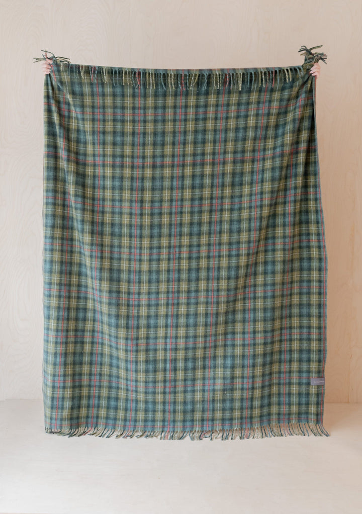 Recycled Wool Blanket in Mackenzie Weathered Tartan