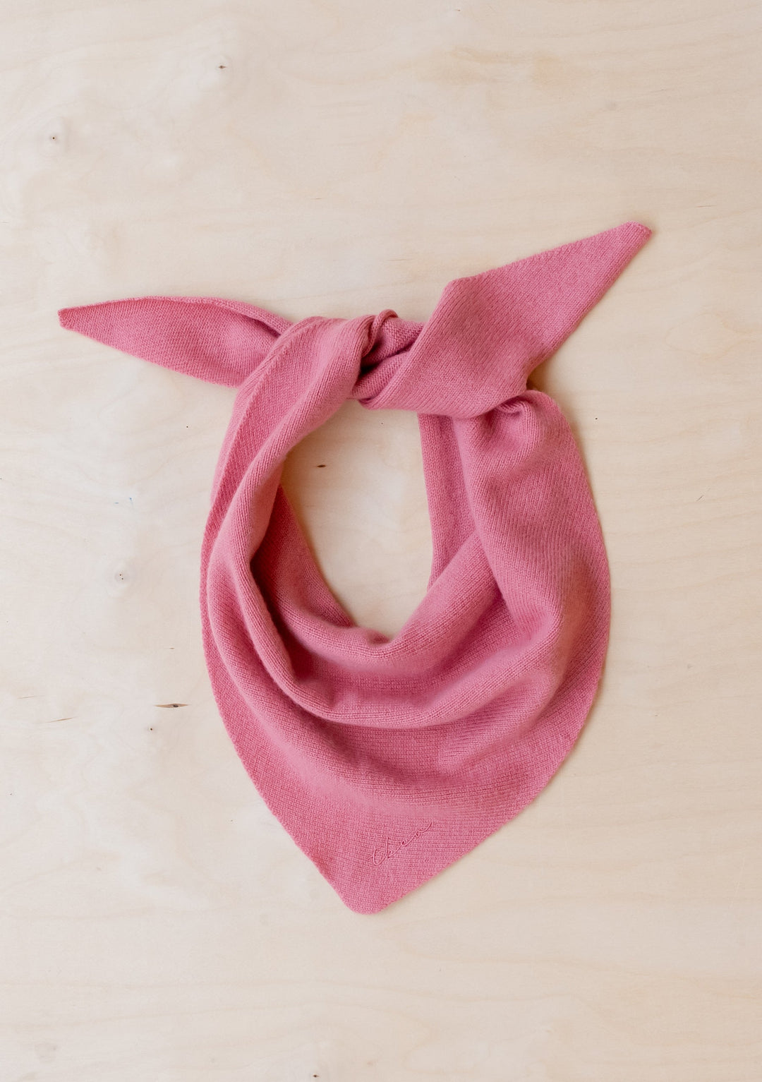 Merino Triangle Scarf in Pink