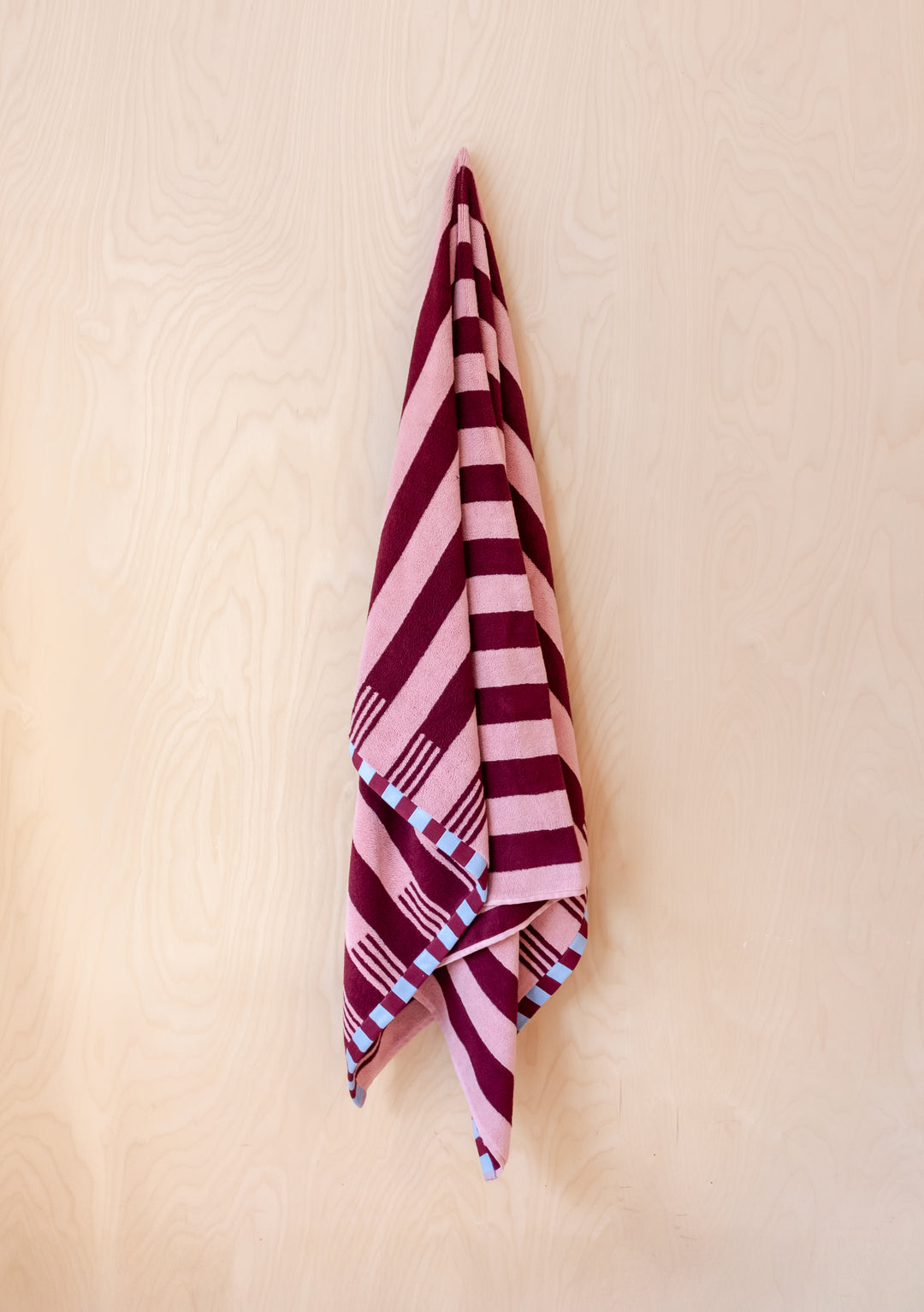 Cotton Towels in Pink Stripe