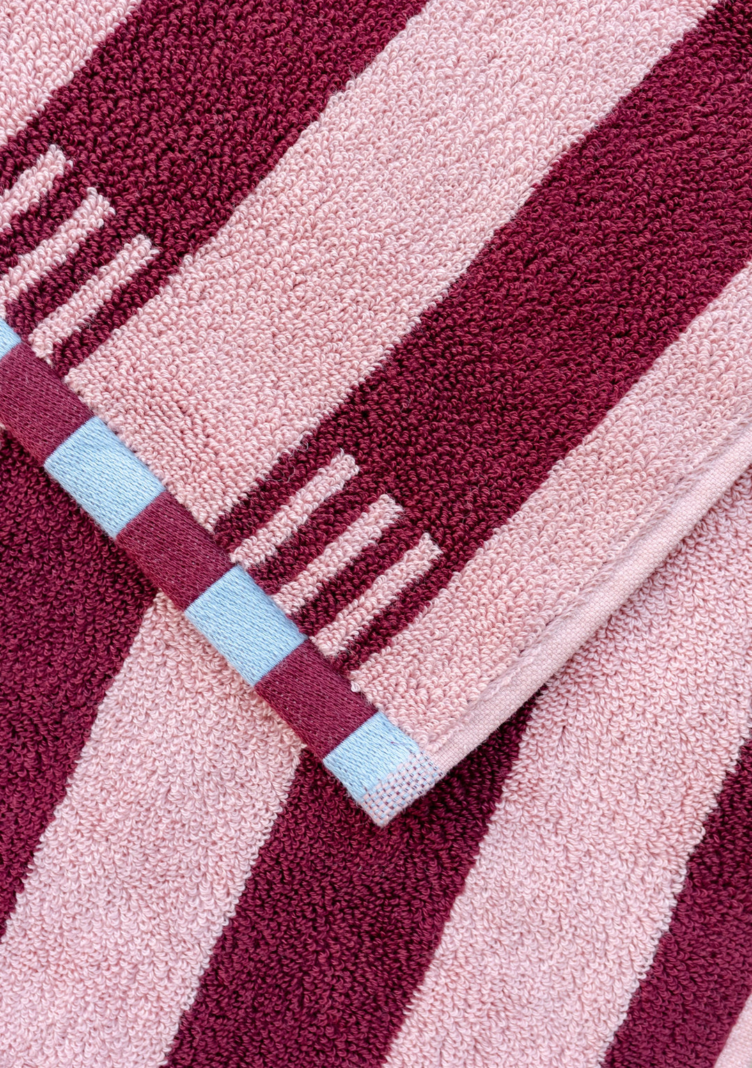 Cotton Towels in Pink Stripe