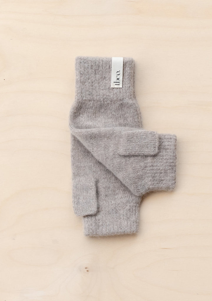 Cashmere & Merino Wrist Warmers in Oatmeal Melange