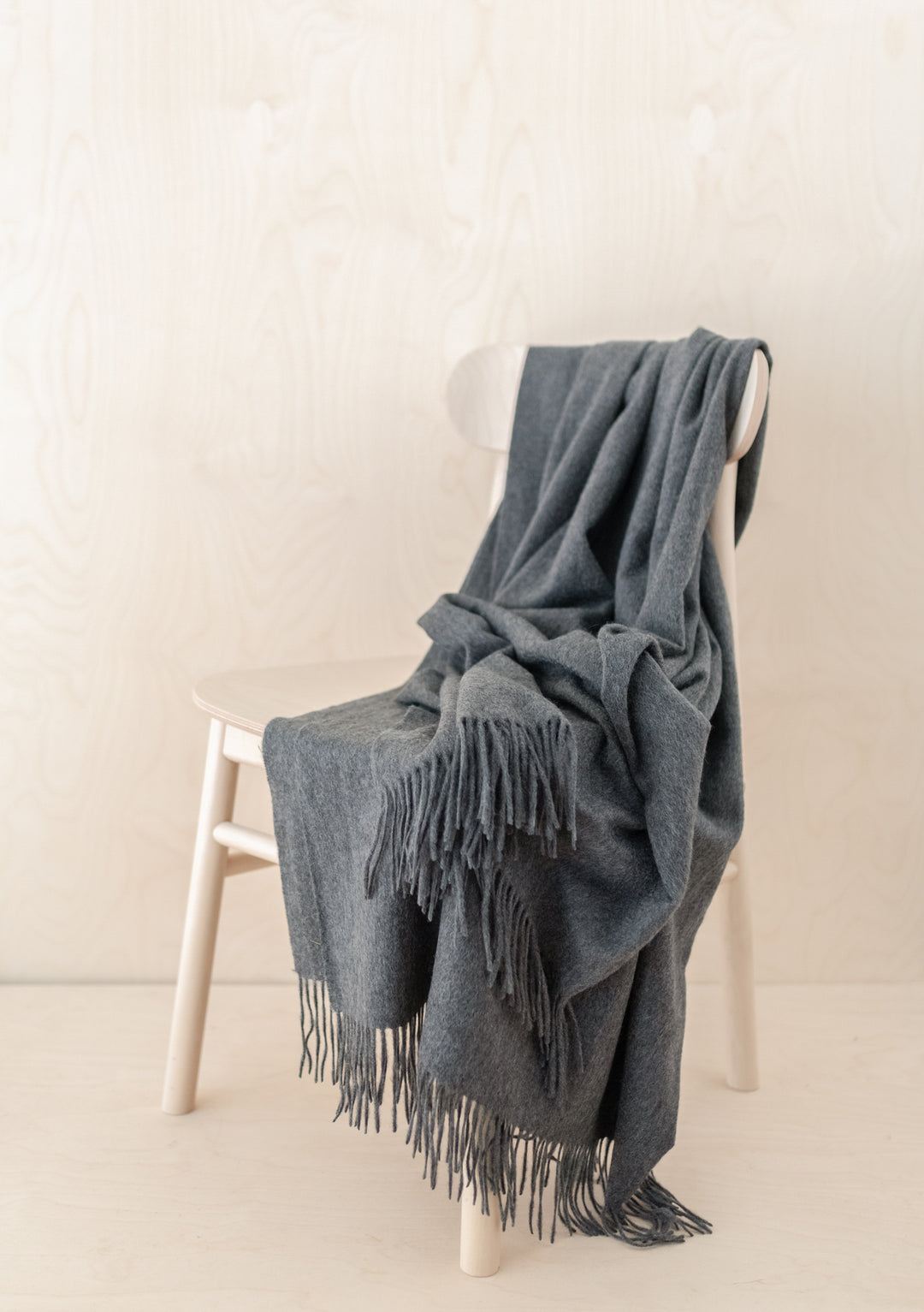 Cashmere Small Blanket in Charcoal Melange