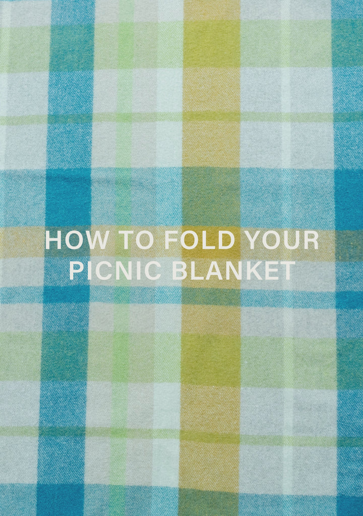 TBCo x Banjo Recycled Wool Picnic Blanket in Golden Stripe Check
